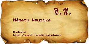 Németh Nauzika névjegykártya